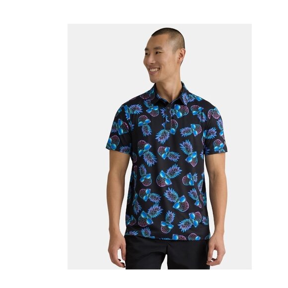 NWT Big Men’s Pineapple Print Golf Polo Shirt – Size 2XL (Birdie Bound) - Picture 1 of 5